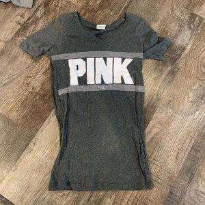 VS PINK grey v neck shirt